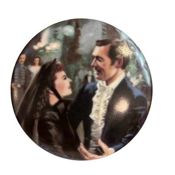 1991 W. J. George Gone With the Wind 2”x3” Music Box William Chambers # 16462C - Picture 1 of 6